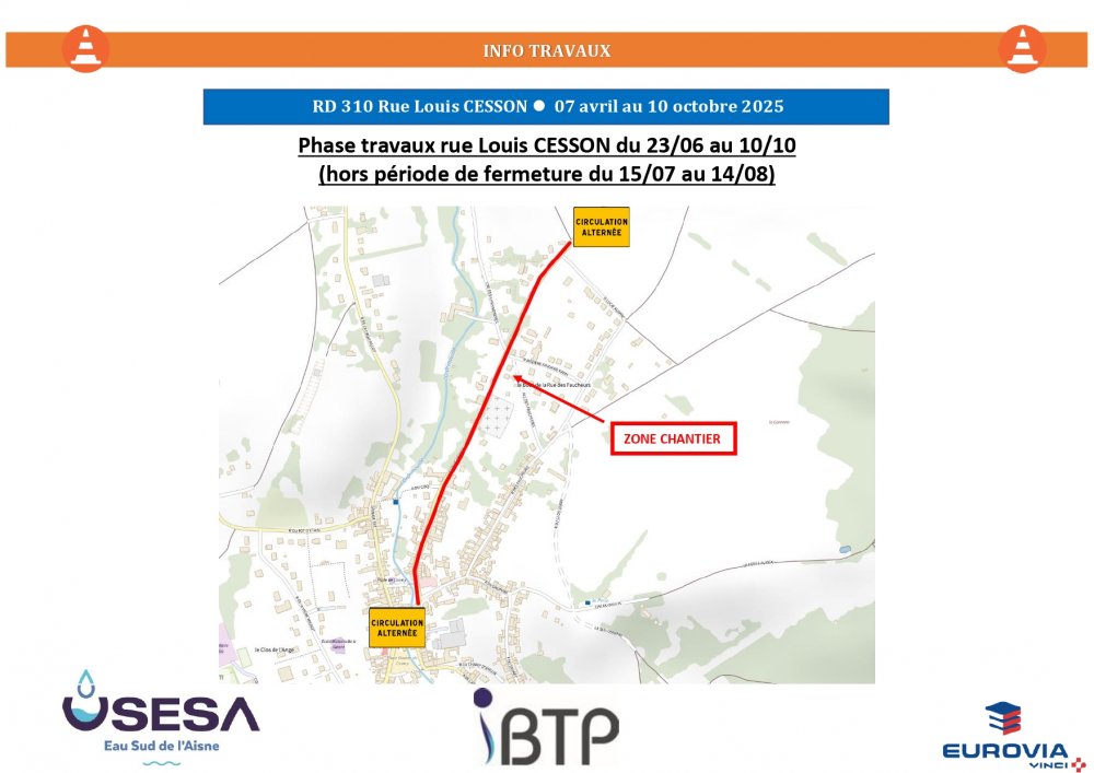 Rue Louis Cesson du 23/06 au 10/10 (hors période de fermeture du 15/07 au 14/08) © USESA <strong>Rue Louis Cesson du 23/06 au 10/10 (hors période de fermeture du 15/07 au 14/08)</strong> <small>© USESA</small>